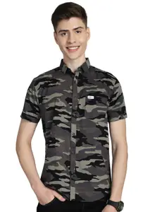 Visit the Majestic Man Store Majestic Man Men Cotton Checkered Half Sleeve Slim Fit Casual Shirt