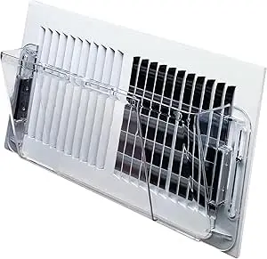 Deflecto Air Deflector for Sidewall Register, Adjustable from 10” to 16” Wide, Clear (51)