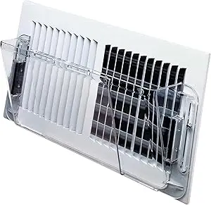 Deflecto Air Deflector for Sidewall Register, Adjustable from 10” to 16” Wide, Clear (51)