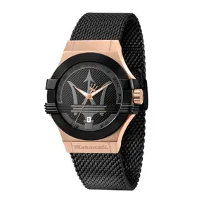 Visit the Maserati Store Maserati Classic Men's Luxury Watch, Stainless Steel Case, Quartz Movement, Stainless Steel Strap, 100M Water Resistant Timepiece, Black Dial, 2 Years Warranty - R8853108010
