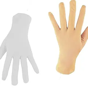 Men's & Women's Sun Rays Protection Cotton Hand Gloves For Summer (Pack Of 2 Pairs)