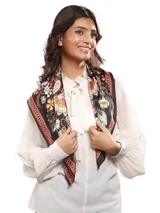 Printed Poly Silken feel Scarf Stole for Women | Stylish, Soft, & Lightweight | Satin Feel Neck Scarf, Hair Scarf, Head Scarf for Women