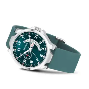 Visit the Matrix Store Matrix Classic 2.0 Day & Date Analog Watch with Softest Silicone Strap for Men & Boys (Teal)