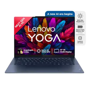 Lenovo Yoga Slim 7 Snapdragon X Elite X1E Built in-AI with Copilot+ 14"(35.5cm) 3K OLED 500Nits Touchscreen (32GB/1TB SSD/90Hz/Qualcomm NPU 45TOPS/Win11/MSO/1Yr ADP Free/Cosmic /1.4Kg)
