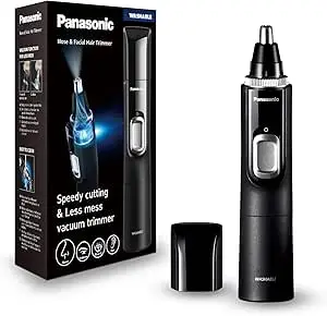 Panasonic ER-GN300 Flexible Nose Hair Trimmer for Nose Hair, Ear Hair & Eyebrows, Suction Function