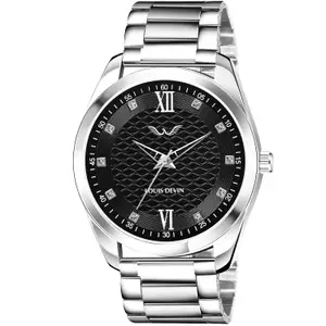 Visit the LOUIS DEVIN Store LOUIS DEVIN Steel Chain Analog Wrist Watch for Men (White/Blue/Black Dial) | LD-GR062-CH