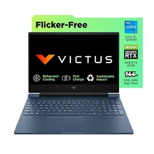 HP Victus Gaming, 12th Gen Intel Core i7-12650H, 4GB RTX 3050 GPU, 15.6-inch (39.6 cm) FHD IPS 144Hz, 8GB DDR4, 512GB SSD, Backlit KB, B&O, Dual Speakers (Win 11, MSO, 2.37 kg), fa0073TX