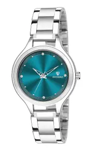 Visit the EDINARO Store EDINARO Watches for Women Round Studded Dial |Analogue Quartz Movemnet |Long Battery Life|Stainless Steel Adjustable Bracelet Chain Strap|Double Lock Clasp Safety Watches for Girls