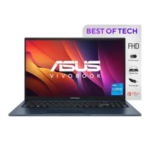 ASUS Vivobook 15, Intel Core i5-1235U 12th Gen, 15.6" (39.62 cm) FHD, Thin and Light (8GB RAM/512GB SSD/Windows 11 Home/Office 2021/Backlit Keyboard/Quiet /1.7 kg), X1504ZA-NJ521WS