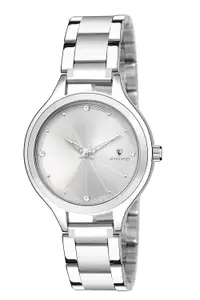 Visit the EDINARO Store EDINARO Watches for Women Round Studded Dial |Analogue Quartz Movemnet |Long Battery Life|Stainless Steel Adjustable Bracelet Chain Strap|Double Lock Clasp Safety Watches for Girls