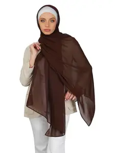 ANA Soft Chiffon Scarf/Stole/Hijab/Dupatta - Soft and Flowy Texture, Solid Pattern, Perfect Blend of Style and Comfort - Elegance for Every Occasion