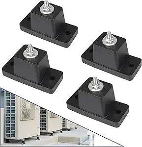 Pearwow Anti-Vibration Rubber Pads,4 Pack Air Conditioner Mounting Bracket Shock Absorbing Pads for Ductless Mini Split AC Condenser Units