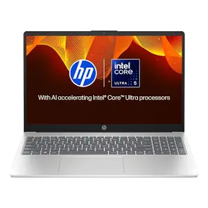 HP 15, Intel Core Ultra 5 125H, Enhanced by AI, 15.6-inch (39.6 cm), FHD, 16GB DDR5, 512GB SSD, Intel Graphics, FPR, 1080p FHD Camera, Backlit KB (Win 11, 1.65 kg), fd1099TU