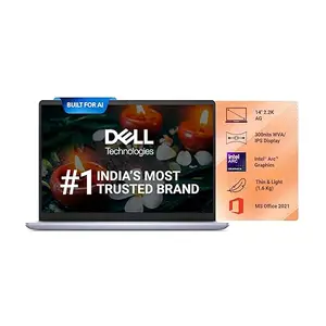 Dell Inspiron 7440, Core Ultra 7 155H Processor, 16GB PDDR5X+1TB SSD, 14" (35.52cm) 14" 2.2K AG 300nits WVA Display/Comfortview Plus, Display, Backlit KB+FPR, Win11+MSO'21, 1.60kg