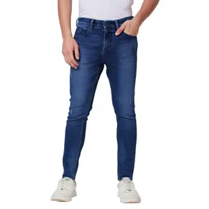 Visit the Spykar Store Spykar Men's Kano Slim Fit Mid-Rise Jeans (Ankle Length)