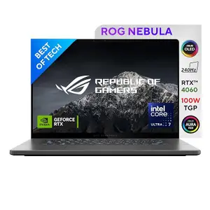 ASUS ROG Zephyrus G16, 16 "(40.64cm) 2.5K OLED ROG Nebula Display 240Hz, Ultra 7 155H, Gaming (16GB LPDDRX/1TB SSD/NVIDIA GeForce RTX 4060 /Win11/Office 2021/Eclipse Grey/1.85 Kg ),GU605MV-CO711WS