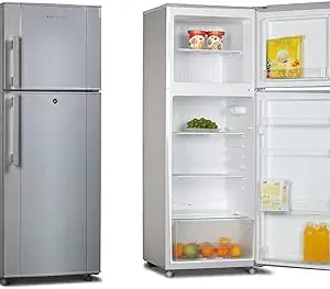 Westpoint 240 Liters Double Door Silver Refrigerator, Spacious Freezer Compartment, Wired Shelves, Refrigerator with Double Door, WRN-2417EI