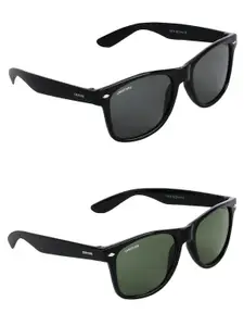 Visit the Creature Store Creature Black & Green Sunglasses Combo with UV Protection (SUN-001-003)