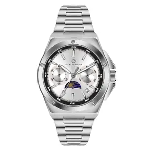 Visit the Carlington Store Carlington Legacy Series Analog Wrist Watches with Chronograph & Elegant Moon Phase Dial for Men - CT 9955