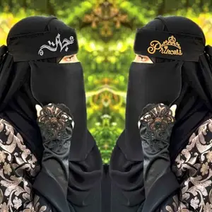 Saudi Niqab for Women & Girls | Breathable Firdous Fabric | Traditional Saudi Style | Free Size Comfortable Fit | CG-JAN_DILP | (Free size - Black)