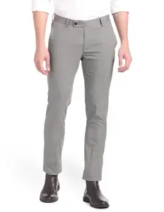 Visit the Arrow Store Arrow Men Regular fit Polyester SolidMid riseTrousers