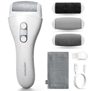 PRITECH Electric Feet Callus Removers Rechargeable, Portable Electronic Foot File Pedicure Tools, Electric Callus Remover Kit, Professional Pedi Feet Care for Dead