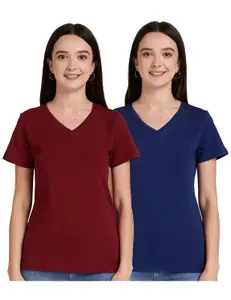 Brand: Amazon Brand - Symbol Amazon Brand - Symbol Women's Cotton Stretch Regular Fit V Neck Half Sleeve T-Shirt (Available in Plus Sizes)