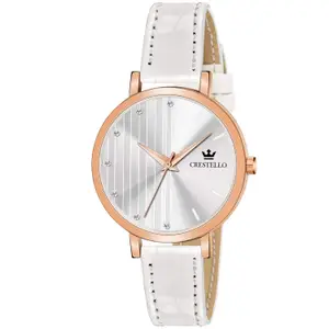 Visit the CRESTELLO Store CRESTELLO RG103 Leather Strap Analog Wrist Watch for Women