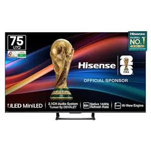 Hisense 189 cm (75 inches) U7Q Series 4K Ultra HD Smart QLED Mini LED TV 75U7Q