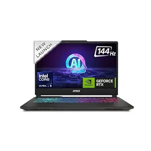 MSI Cyborg 15 AI, Intel Core Ultra 5 125H, Built-in AI, 40CM Gaming (16GB/1TB NVMe SSD/Windows 11 Home/NVIDIA GeForce RTX 4050, GDDR6 6GB/Translucent Black/1.9Kg), A1VEK-051IN
