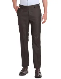 Visit the Arrow Store Arrow Men Regular fit Polyester SolidMid riseTrousers