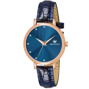 Visit the CRESTELLO Store CRESTELLO RG103 Leather Strap Analog Wrist Watch for Women