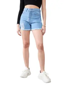 Visit the Dolce Crudo Store Dolce Crudo Women's Relaxed Fit Mid Rise Regular Length Denim Shorts
