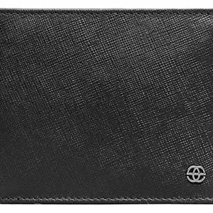 eske Anthon Men's Wallet for Men, 7 ID Card Slots,(Earth Black Saffiano)