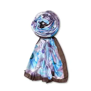 Scarf Woman Printed Viscose Cotton Scarves with Rhinestone Embellishments | Hijab Scarf | Headscarf | Neck Scarf | Stoles | Wraps