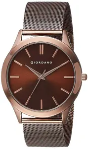 Visit the Giordano Store Giordano Wired Collection Analog Watch for Man with Color Variant, Wrist Watches for Men, with Classy Wired Mesh Band - A1051
