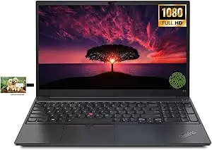 New Lenovo ThinkPad E15 Business, 15.6" FHD Display, Core i7-1165G7, Windows 10 Pro, 32GB RAM 1TB SSD, WiFi, 32GB Tela USB Card