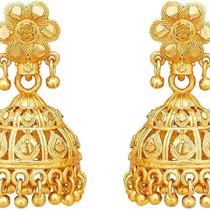 arch fashion Traditional South Screw Back Multicolor Stud Earrings For Women And Girls|Jhumki Earring