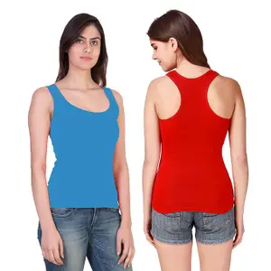 Camisole Tank Top Vest Racerback Sando Camis for Women, Girls (Pack of 2)