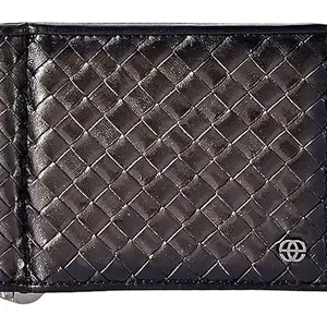 eske Kurt RFID Leather Money Clip for Men | Braided Design | Magnetic Note Clip | 10 Card Slots, Coin Pocket, Bill Compartments | Slim & Durable (Brown HS VT Braided)