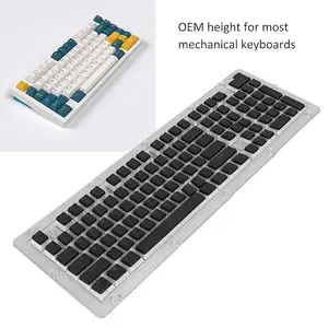 UBERSWEET Keyboard Keycaps, Two Color Injection Custom Keycaps 130 Keys Double Layer for Desktop |