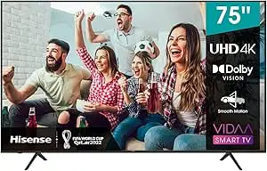 Hisense 75 inch 75A6GE UHD SMART TV (2021) HDR 10/HLG Wifi(2.4GHZ) bluetooth 5.0 DLNA HDCP Version H.265 decoder