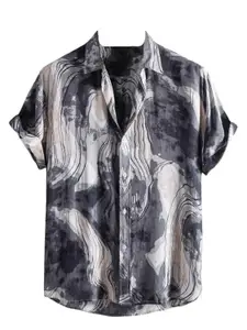 Brand: DHRUVI TRENDZ DHRUVI Trendz Men's Rayon Casual Shirt | Stylish Printed Shirts for Man | Half Sleeve | Summer Button Down Shirt's for Mans