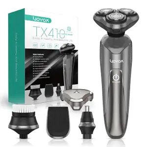 VOYOR Men's Electric Wet and Dry Shaver Rechargeable Electric Shaver