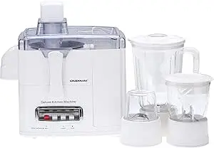 Olsenmark 600W 4-in-1 Food Processor & Juicer - Multifunctional Smoothie Maker, Juicer, Compact Electric Blender, Chopper & Grinder - 1.5L Jug, 2-Speed Pulse Function for Ice Crusher