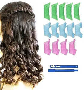 APOEM 18 Pcs Magic Spiral Hair Curling Roller/Hair Curler/No Heat Hair Strips Roller/Heatless Curling Roller For Woman and Girls