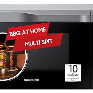 Samsung 28L Multi Spit, Convection Microwave Oven (MC28A6035QS/TL, Various Cooking Modes, Eco Mode, Hotblast, Crusty Plate, Wire Rack, Slim Fry, Ceramic Enamel Cavity)