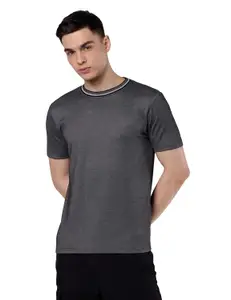 Visit the Symbol Premium Store Symbol Premium Men's Cotton Rich Textured T-Shirt - Regular Fit | Pique Knit | Round Neck (Available in Plus Sizes)