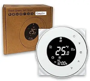 Eazyliv Tuya WiFi Smart Luxury Design LCD Display Thermostat Temperature Controller For 2 Pipe Central Air Conditioner 3 Speed Fan Coil Unit Control Works