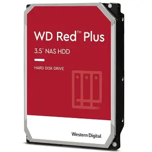 Western Digital 6TB WD Red Plus NAS Internal Hard Drive HDD - 5400 RPM, SATA 6Gb/s, CMR, 256 MB Cache, 3.5" -WD60EFPX